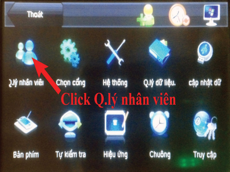 Đăng ký dấu vân tay trên máy chấm công