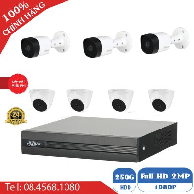 Lắp Đặt Trọn Gói 7 Mắt Camera Dahua 2.0 Giá rẻ BEN-7020DH