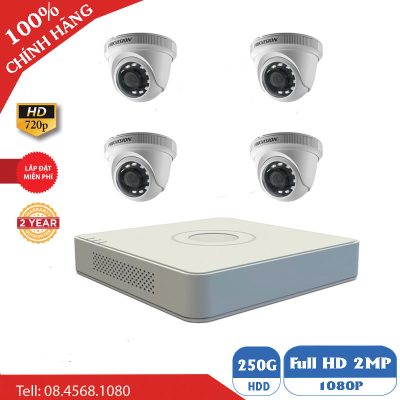 Lắp Đặt Trọn Bộ 4 Mắt Camera Hikvision BEN-4010HK