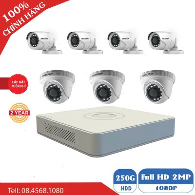 Camera Quan Sát 7 Mắt Camera 2M Hikvision BEN-7020HK