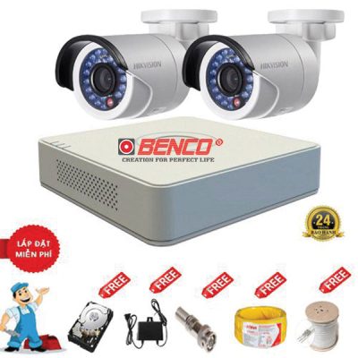 Trọn Lắp Đặt Trọn Bộ 2 Camera HIKVISION Chuẩn HD Giá Rẻ HK-02