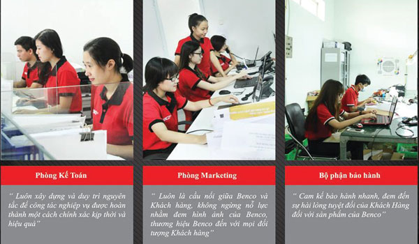 Phòng ban hỗ trợ benco