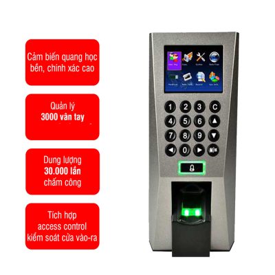 Đầu Đọc Khóa Cổng Vân Tay Nhà Trọ TF3 Kèm Chấm Công Kiểm Soát Ra Vào