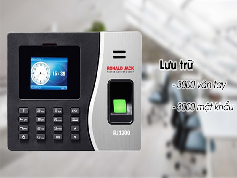 Máy chấm công nhiều phương thức chấm công bằng vân tay, thẻ từ, mật khẩu