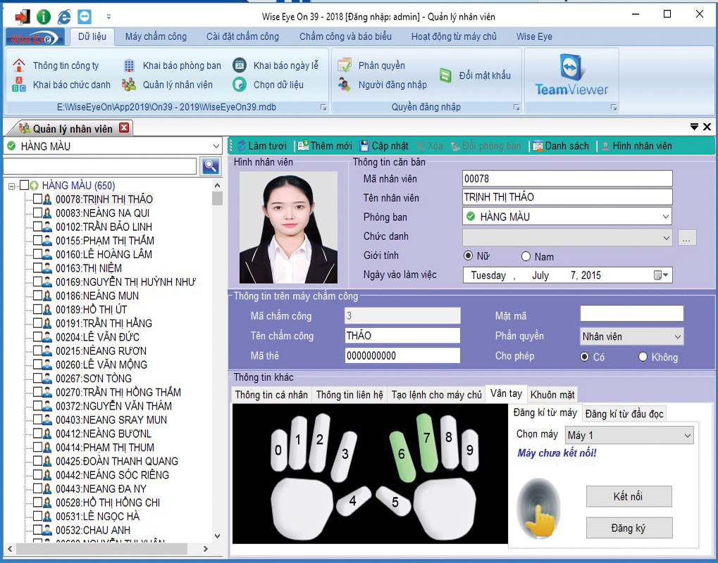 Hướng Dẫn Sử Dụng Phần Mềm Chấm Công Wise Eye On 39