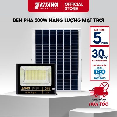 Đèn Pha Năng Lượng Mặt Trời Kitawa 300W DP1300 Bảo Hành 3 Năm Chống Nước IP67