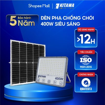 Đèn pha năng lượng mặt trời 400W chống chói KITAWA DP15400