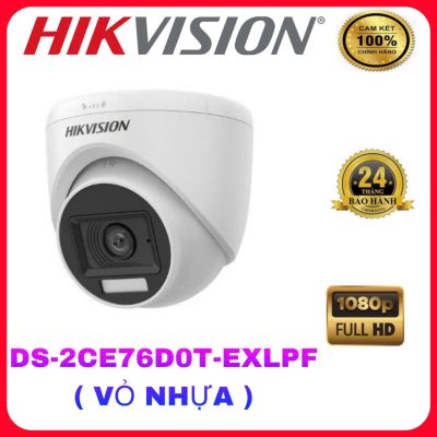 Camera Dome 4 in 1 hồng ngoại 2.0 Megapixel HIKVISION DS-2CE76D0T-EXLPF / DS-2CE76D0T-EXLMF