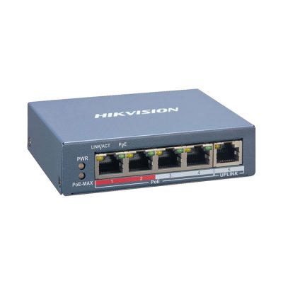 Switch PoE 5 Port Hikvision DS-3E1105P-EI/M 45W