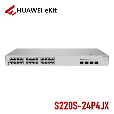 Switch 24 Cổng POE 195W Huawei eKitEngine S220S-24LP4JX 4 cổng uplink 4 cổng uplink 2.5G và 10G