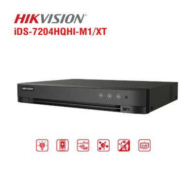 Đầu ghi 4 kênh ACUSENSE Hikvision iDS-7204HQHI-M1/XT Hỗ trợ âm thanh 2 chiều AI phát hiện người phương tiện