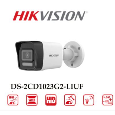 CAMERA IP HIKVISION 2MP DS-2CD1023G2-LIUF thân trụ có mic chính hãng.